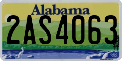 AL license plate 2AS4063