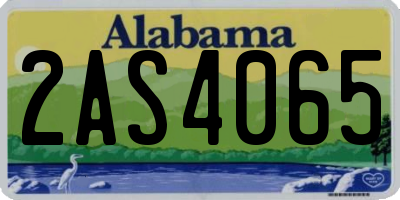 AL license plate 2AS4065