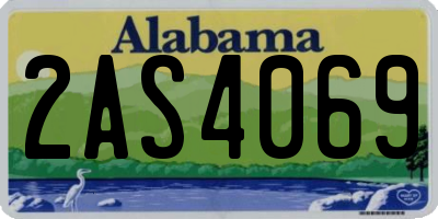 AL license plate 2AS4069