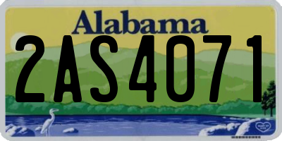AL license plate 2AS4071