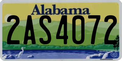 AL license plate 2AS4072