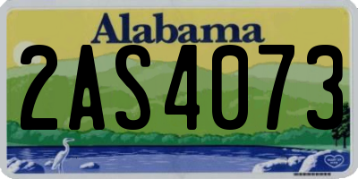 AL license plate 2AS4073