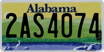 AL license plate 2AS4074