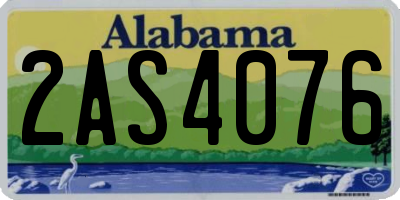 AL license plate 2AS4076