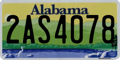 AL license plate 2AS4078