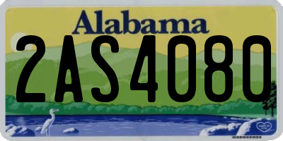 AL license plate 2AS4080