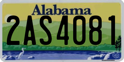 AL license plate 2AS4081