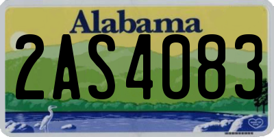 AL license plate 2AS4083