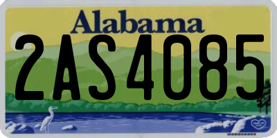 AL license plate 2AS4085