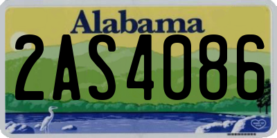 AL license plate 2AS4086