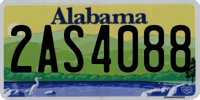 AL license plate 2AS4088