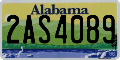 AL license plate 2AS4089
