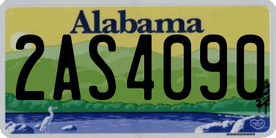AL license plate 2AS4090
