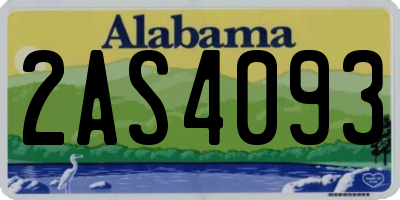 AL license plate 2AS4093