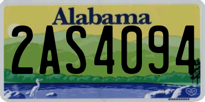 AL license plate 2AS4094