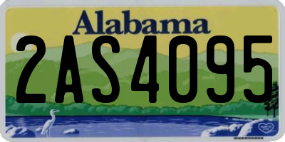 AL license plate 2AS4095
