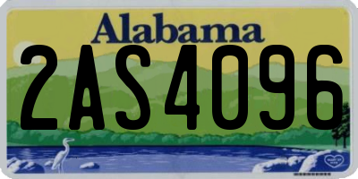 AL license plate 2AS4096