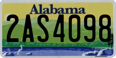 AL license plate 2AS4098