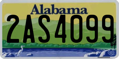 AL license plate 2AS4099