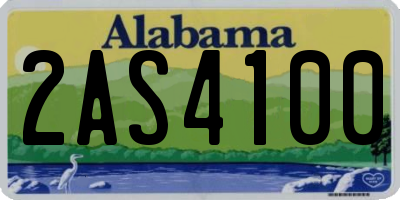 AL license plate 2AS4100