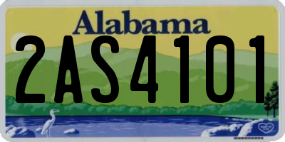 AL license plate 2AS4101