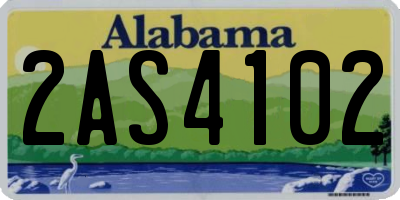 AL license plate 2AS4102