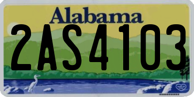AL license plate 2AS4103