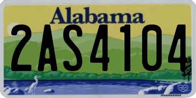 AL license plate 2AS4104