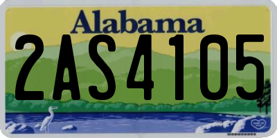 AL license plate 2AS4105