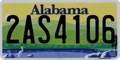 AL license plate 2AS4106