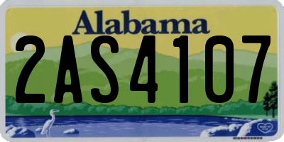 AL license plate 2AS4107