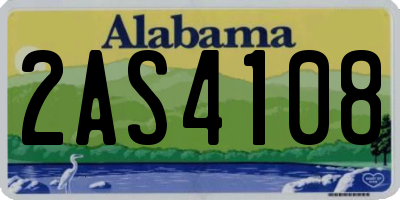 AL license plate 2AS4108