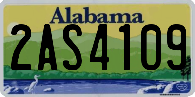 AL license plate 2AS4109