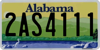 AL license plate 2AS4111