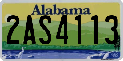 AL license plate 2AS4113