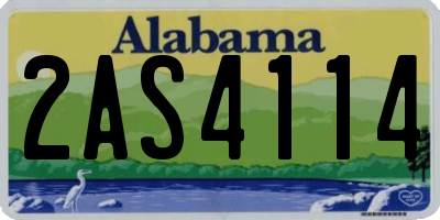 AL license plate 2AS4114
