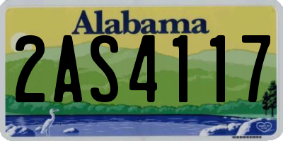 AL license plate 2AS4117