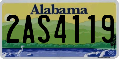 AL license plate 2AS4119