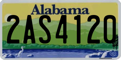 AL license plate 2AS4120