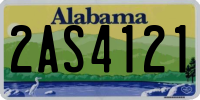 AL license plate 2AS4121