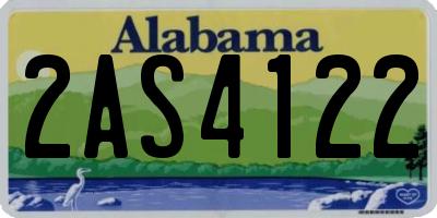 AL license plate 2AS4122
