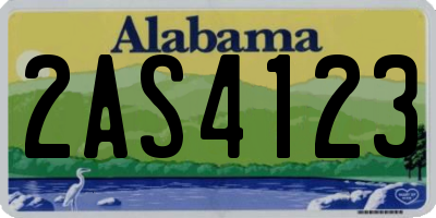 AL license plate 2AS4123