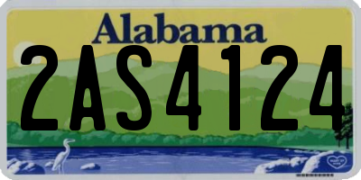 AL license plate 2AS4124