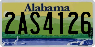 AL license plate 2AS4126