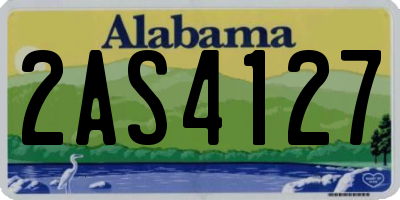 AL license plate 2AS4127