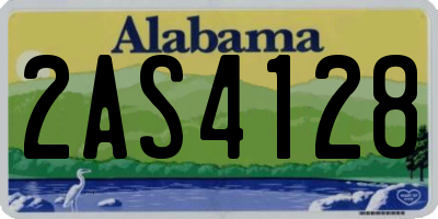 AL license plate 2AS4128