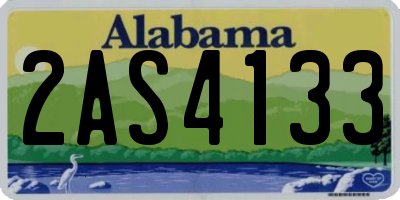 AL license plate 2AS4133