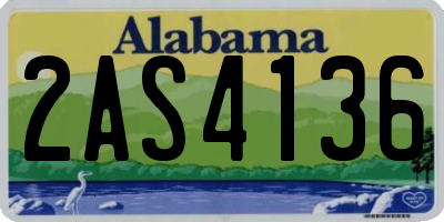 AL license plate 2AS4136