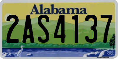 AL license plate 2AS4137