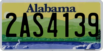 AL license plate 2AS4139